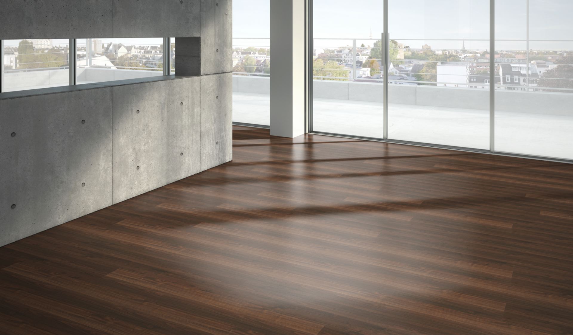 Ламинат Parador Classic 1050 Грецкий орех 1555283 1285×194×8 фото в интерьере